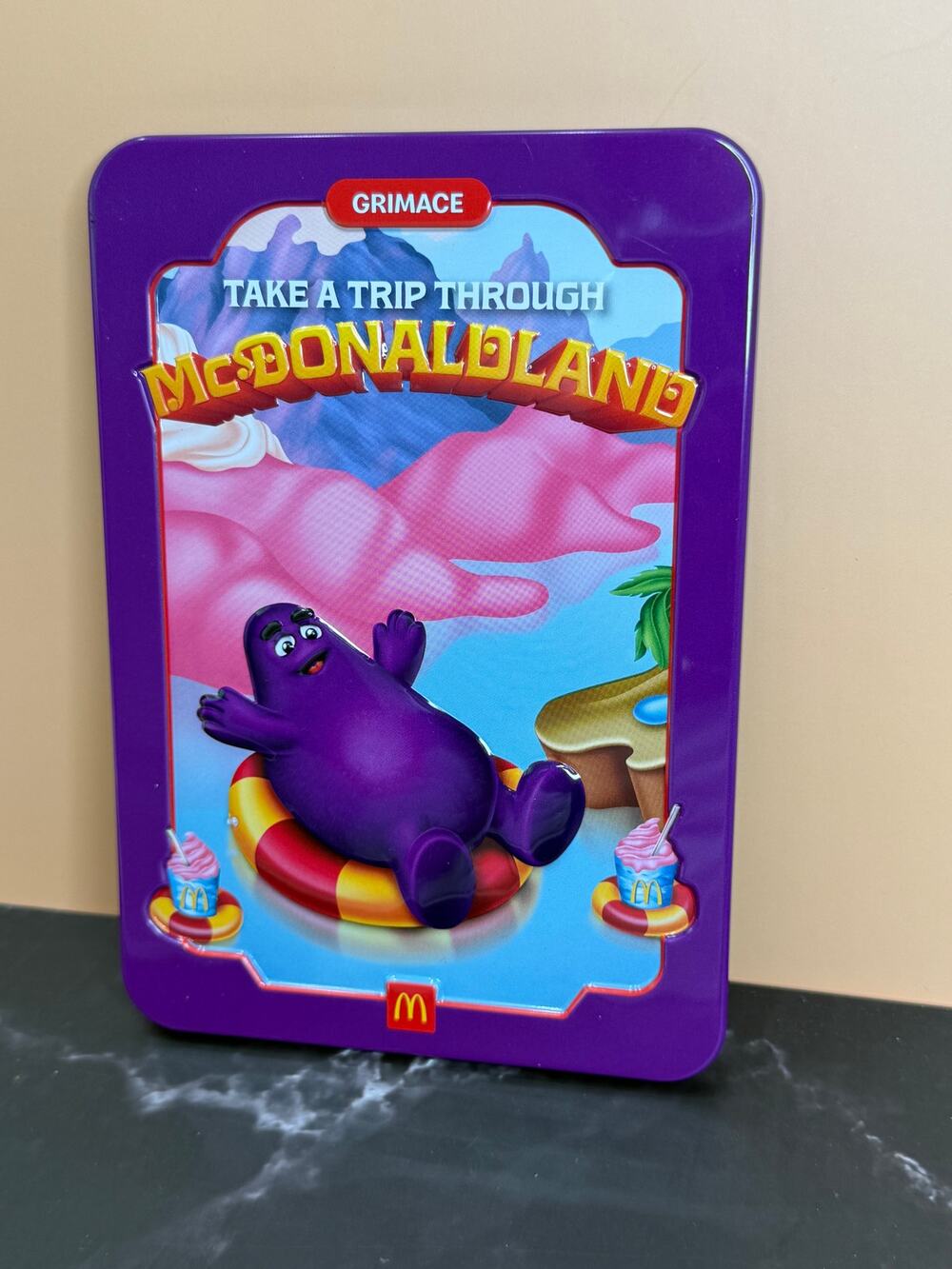 2025 Grimaced McDonaldland Collector Edition Tin Stickers Cards ID